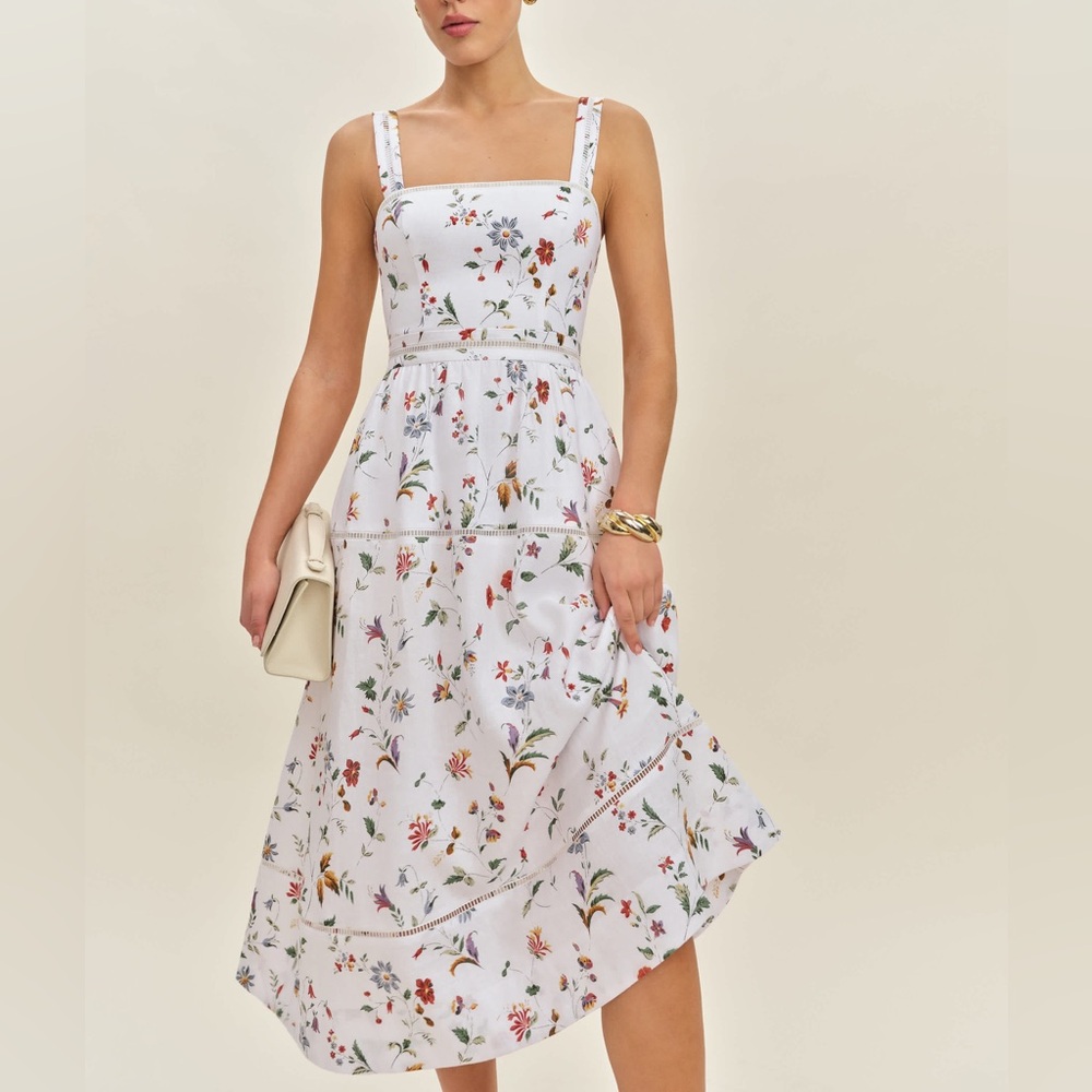 Reformation Everett Linen Dress in Corsini NWOT
